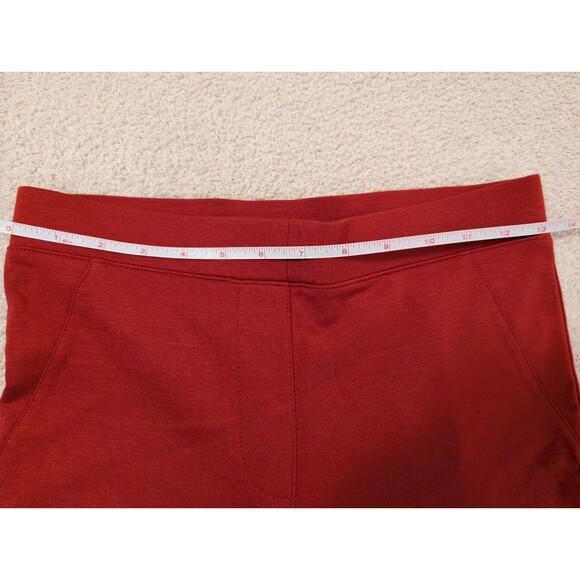 NWT IMAN Sz XS Short Red Rich Stretchy Super Soft Pull-On Flat Trousers Pants - Picture 5 of 14